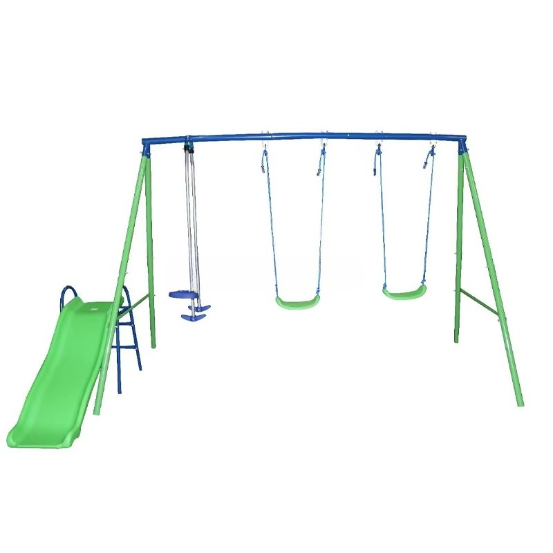 Kids Outdoor Swing Set With Slide - Набор качелей и слайдов, детская игра