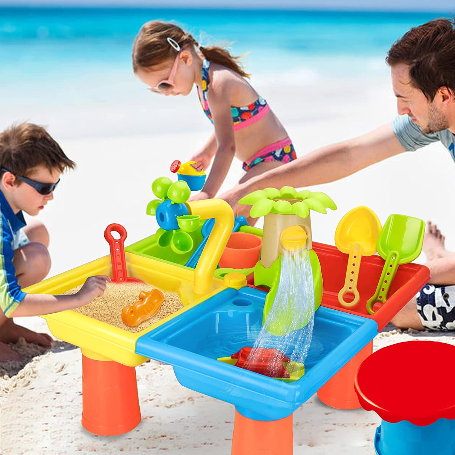 Kids Outdoor Water Table - Пляжный стол, песок, игрушки для игр