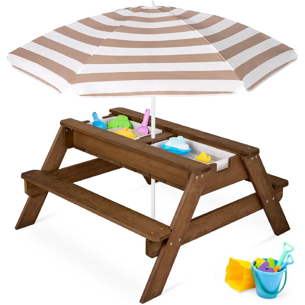 Kids Outdoor Water Table - Детский стол для пикника с зонтом,