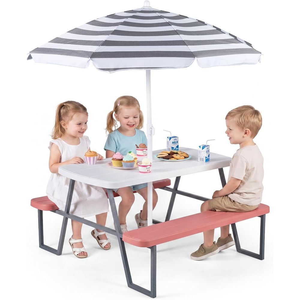 Kids Outdoor Umbrella For Table - Детский стол для пикника, набор уличных
