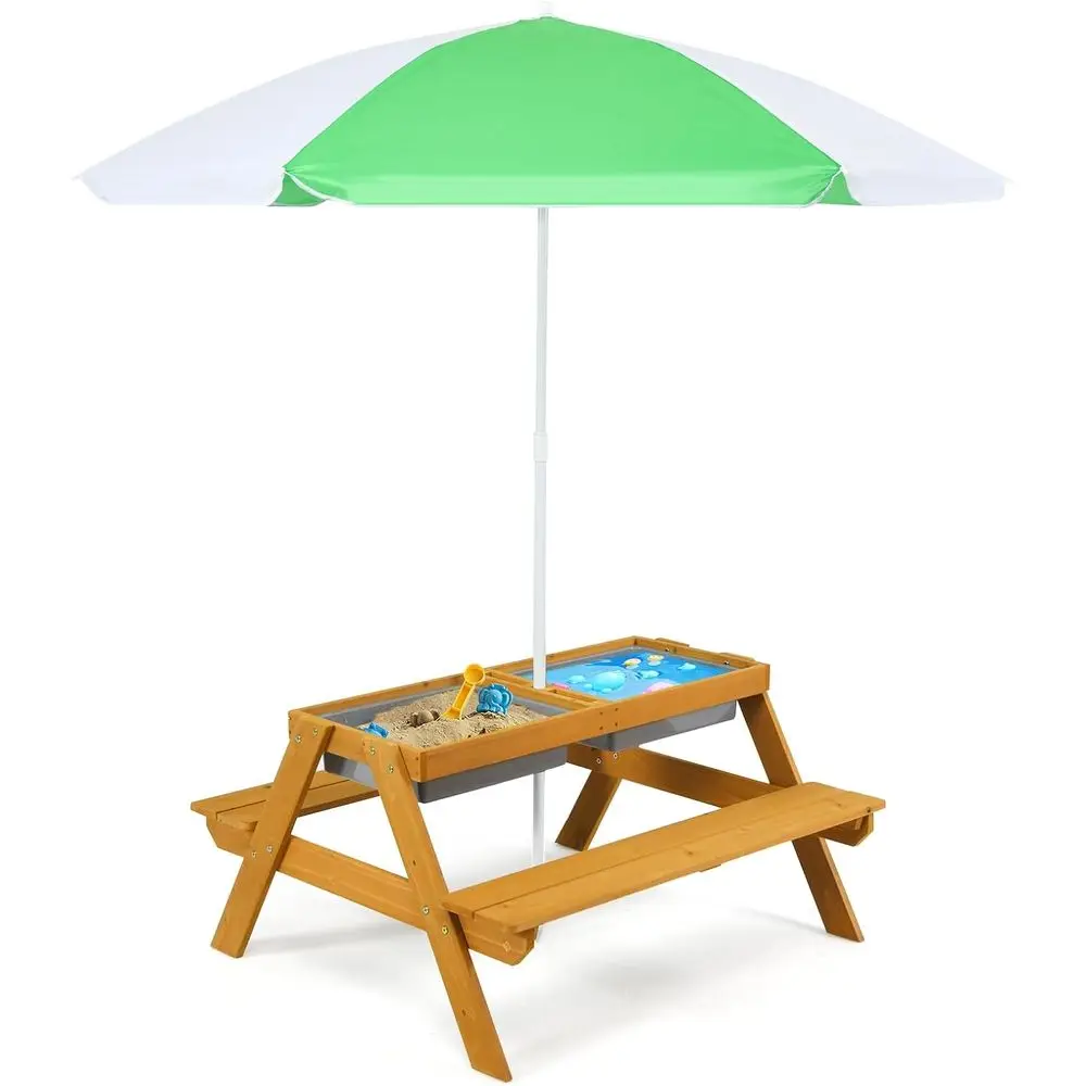 Детский столик-зонтик 3-в-1 с  – обзор и цена Kids Outdoor Water Table