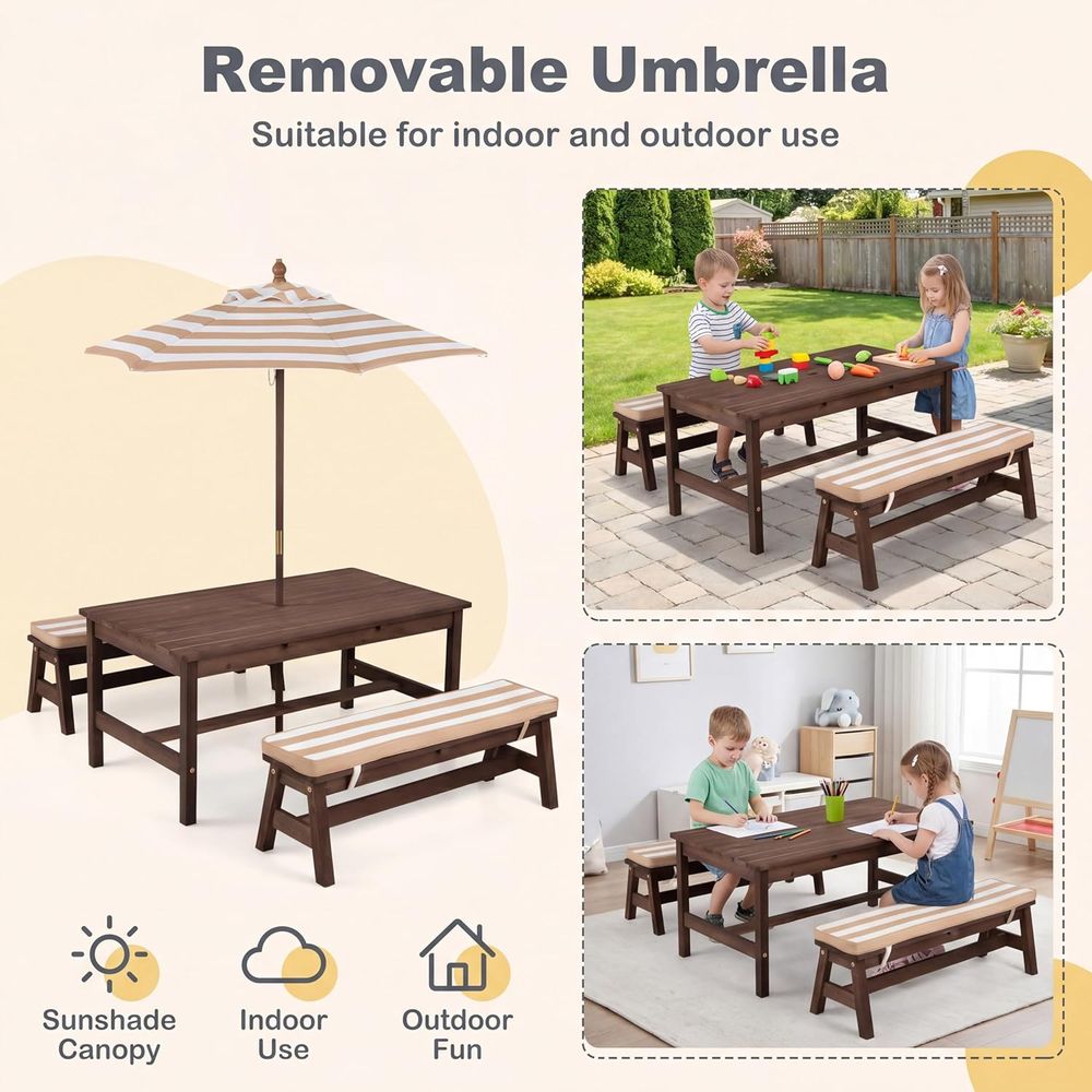 Детский стол для пикника, боль – обзор и цена Kids Outdoor Umbrella For Table
