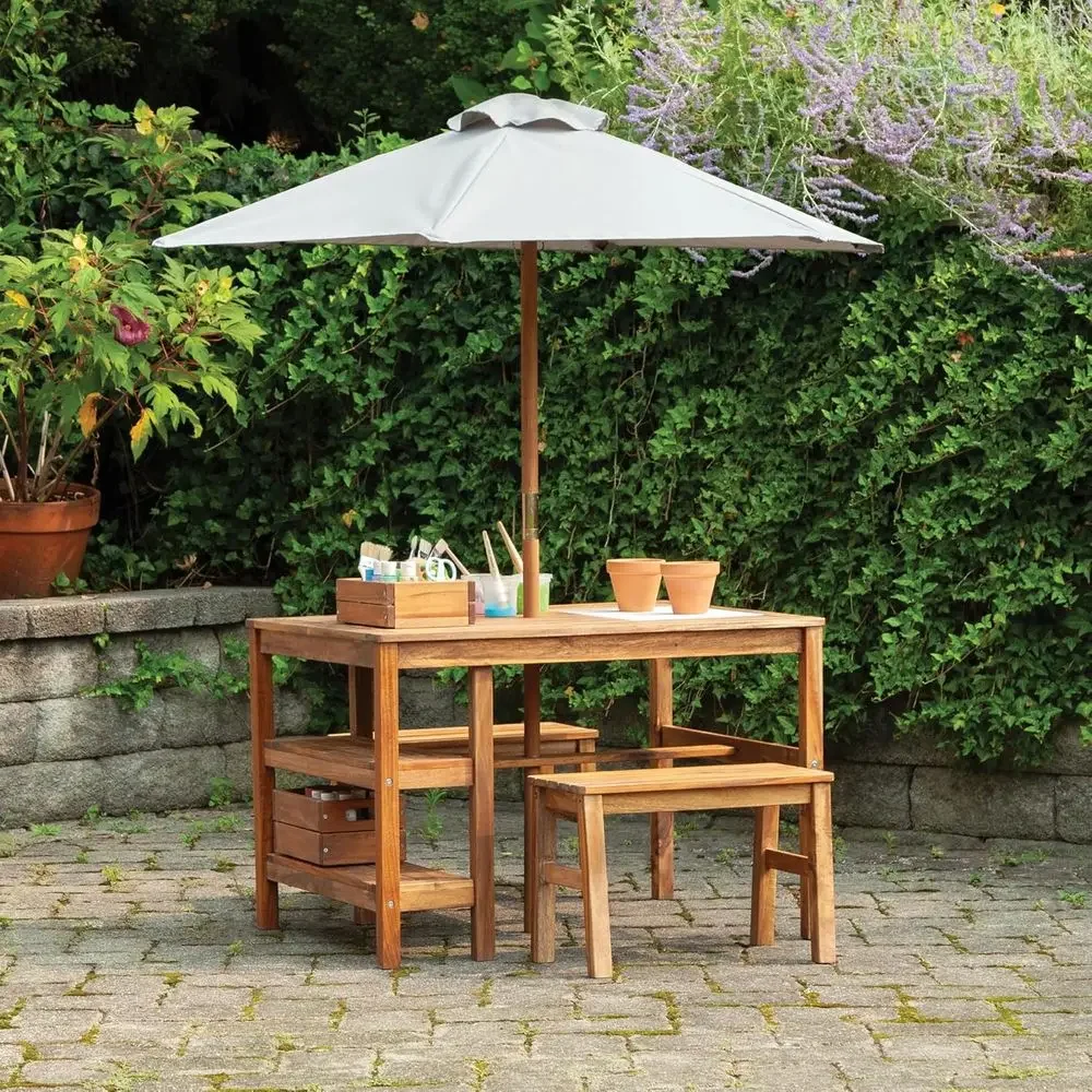 Детский уличный стол-коробка,  – обзор и цена Kids Outdoor Umbrella For Table