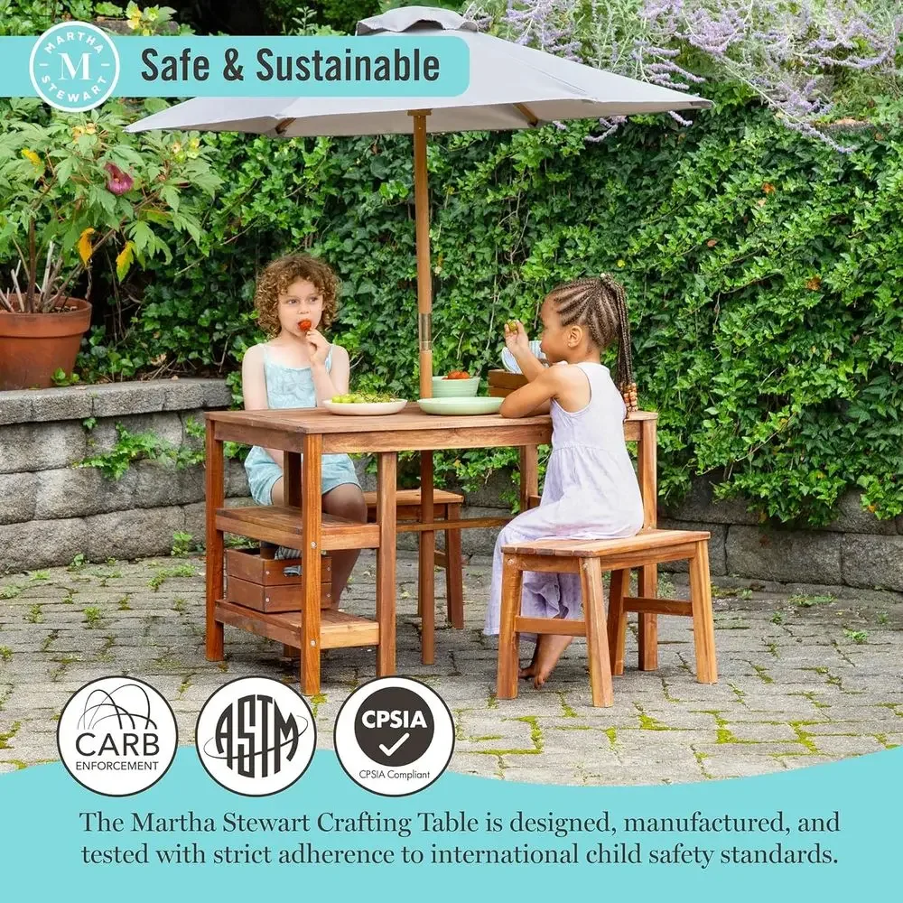 Детский уличный стол-коробка,  – обзор и цена Kids Outdoor Umbrella For Table
