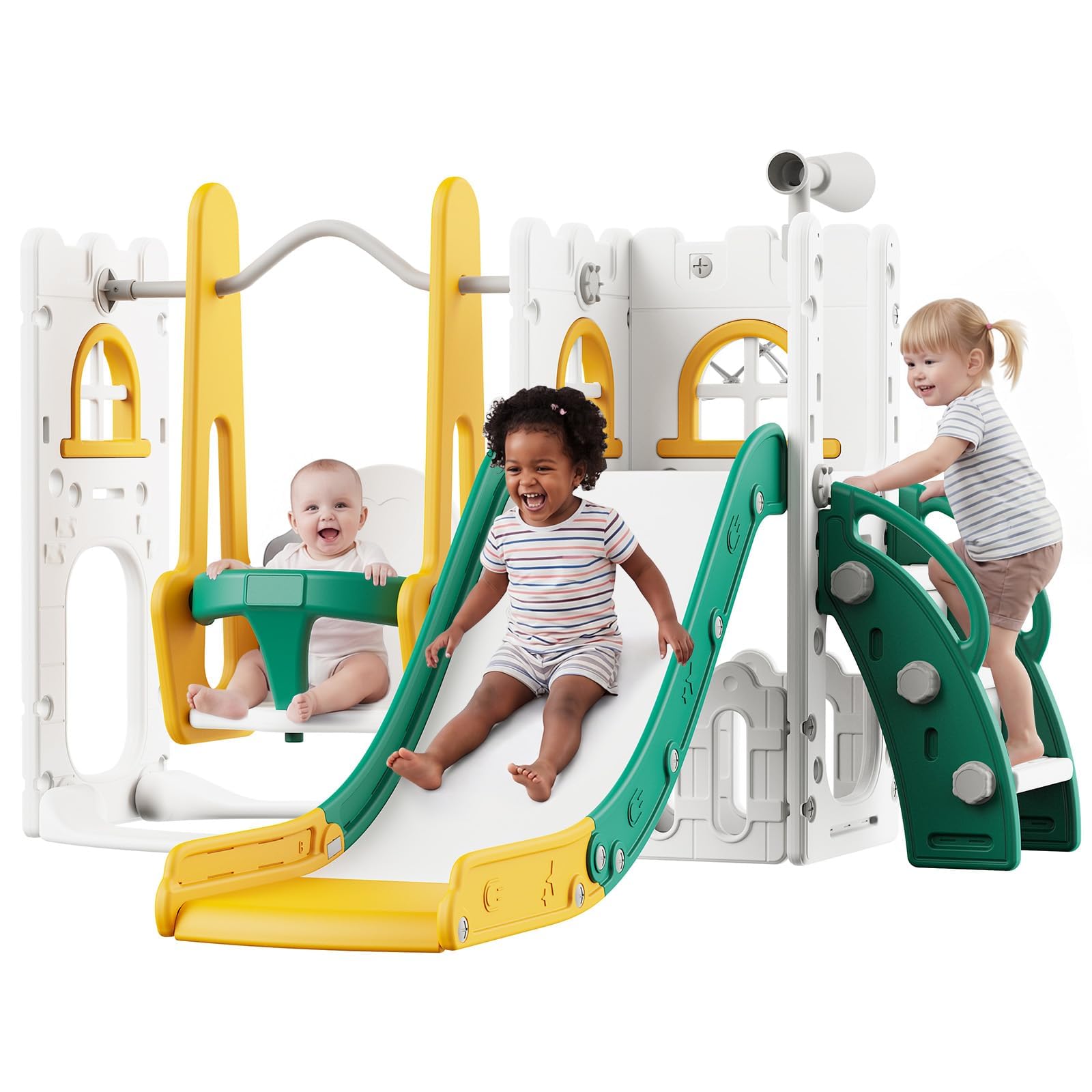 Игровой комплекс 7 в 1 для мал – обзор и цена Kids Outdoor Swing Set With Slide