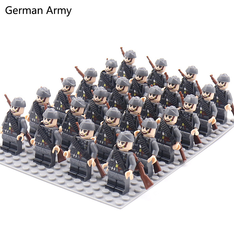 WW2 24 шт./лот, военные солдат – обзор и цена Lego Set Creator