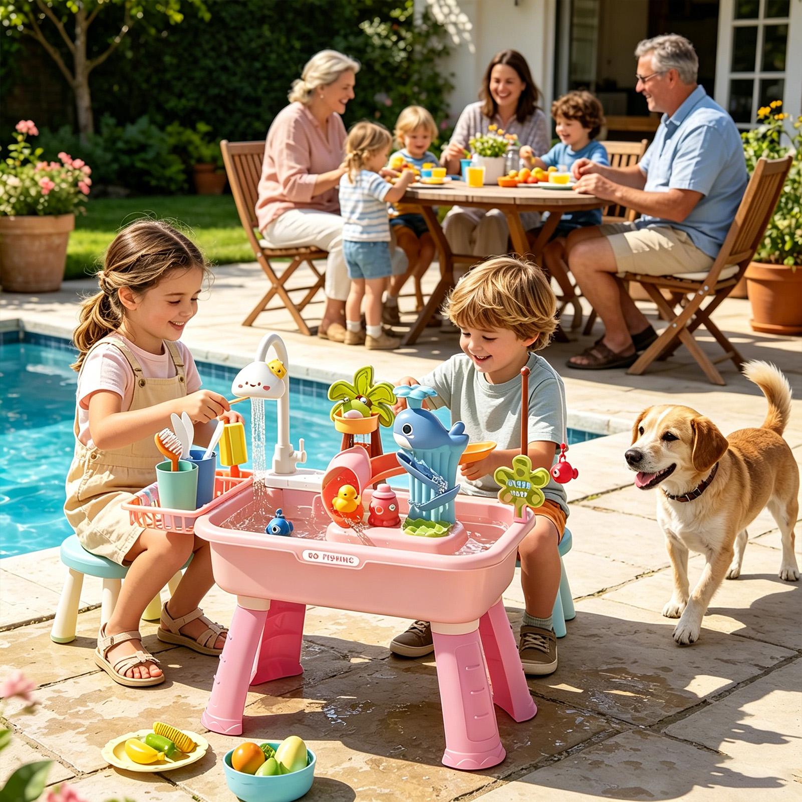 Детский водный стол с насосом, – обзор и цена Kids Outdoor Water Table