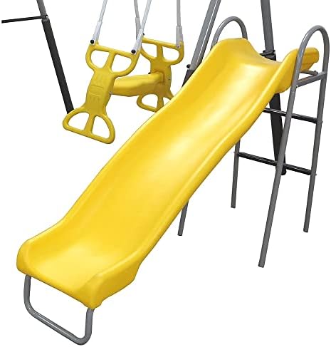 Детская металлическая игровая  – обзор и цена Kids Outdoor Swing Set With Slide