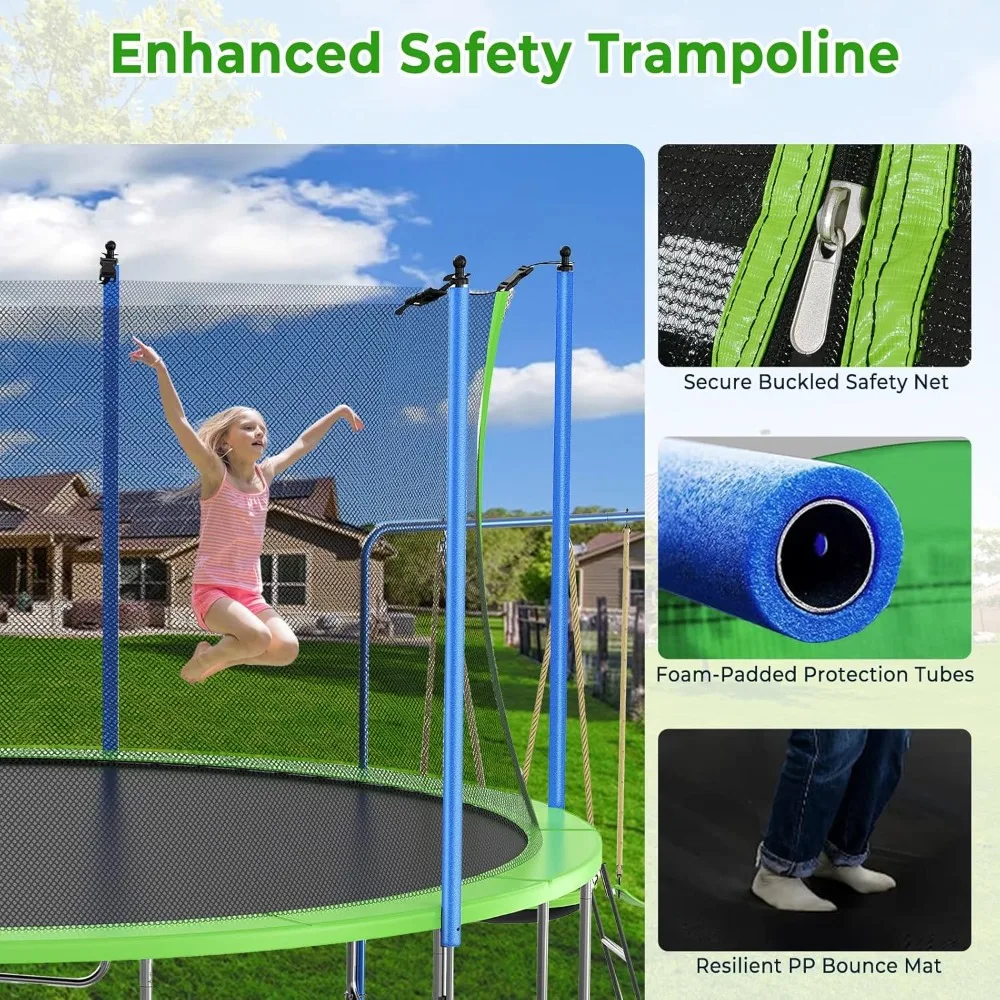 Батутный комплекс 12-14 футов  – обзор и цена Kids Outdoor Swing Set With Slide