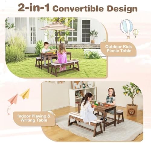 Детский стол для пикника, улич – обзор и цена Kids Outdoor Umbrella For Table
