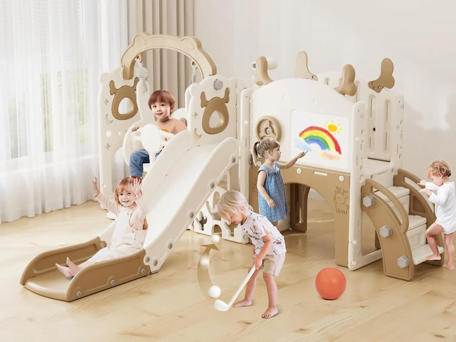Набор для игр на открытом возд – обзор и цена Kids Outdoor Swing Set With Slide
