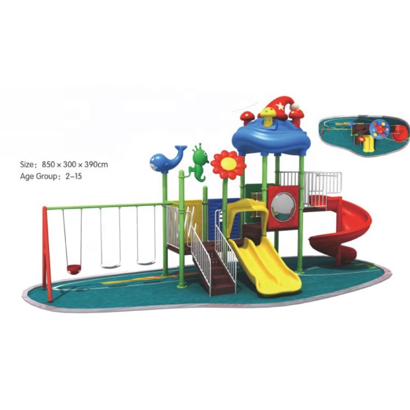 Оптовая продажа, низкая цена,  – обзор и цена Kids Outdoor Swing Set With Slide