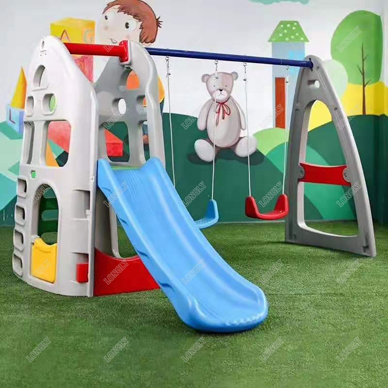Пластиковая горка и качели для – обзор и цена Kids Outdoor Swing Set With Slide