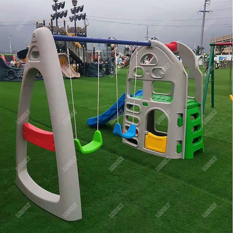 Пластиковая горка и качели для – обзор и цена Kids Outdoor Swing Set With Slide