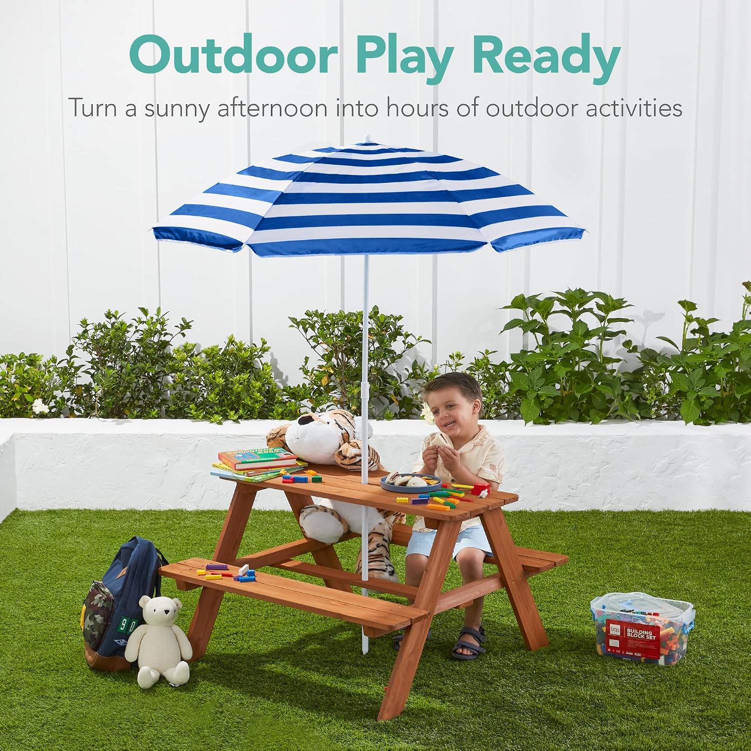 Деревянный детский стол для пи – обзор и цена Kids Outdoor Umbrella For Table